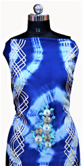 Blue Tie and Dye Full Suit With Tabbi Silk Tie Dye Dupatta