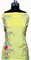 Yellow Full Suit With Organza Tie Dye Dupatta