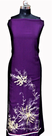 Purple Full Suit With Tabbi Silk Tie Dye Dupatta