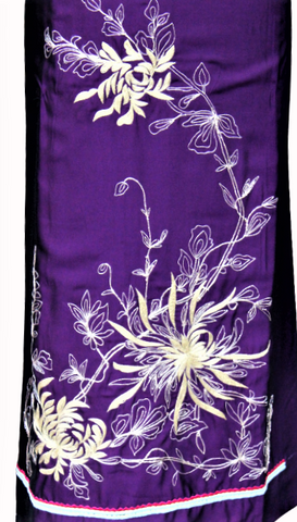 Purple Full Suit With Tabbi Silk Tie Dye Dupatta