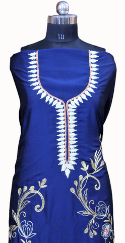 Peacock Blue Full Suit With Georgette Chiffon Dupatta