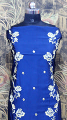 Peacock Full Suit With Tabbi Silk Tie Dye Dupatta