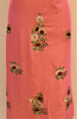 Gajari Pink Full Suit With Tabbi Silk Tie Dye Dupatta