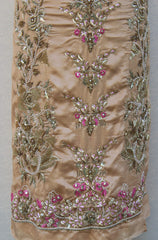 Golden Full Suit With Pink Dupatta