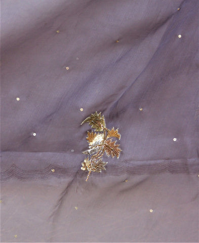 Greay Organza Hand Work Dupatta