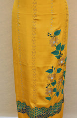 Yellow Full Suit With Tabbi Silk Tie Dye Dupatta