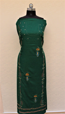 Green Full Suit With Pure Chiffon Tie Dye Dupatta
