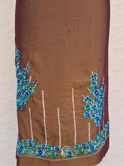 Mehndi Full Suit With Organza Tie Dye Dupatta