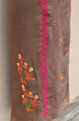 Brown Full Suit With Chinon Chiffon Dupatta
