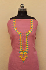 Gajari Pink Full Suit With Tabbi Silk Printed Dupatta