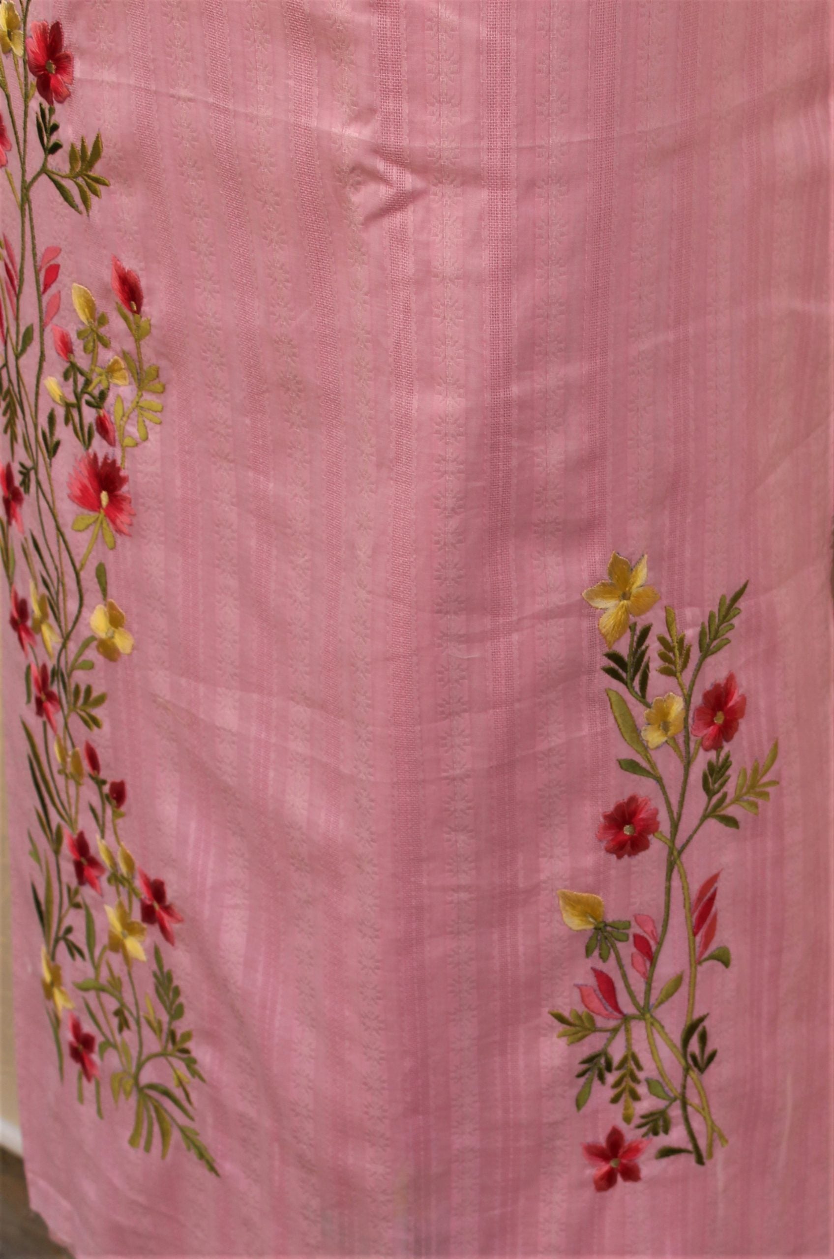 Pink Full Suit With Chanderi Kota Tie Dye Dupatta