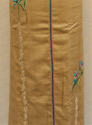 Beige Full Suit With Chanderi Kota Dupatta