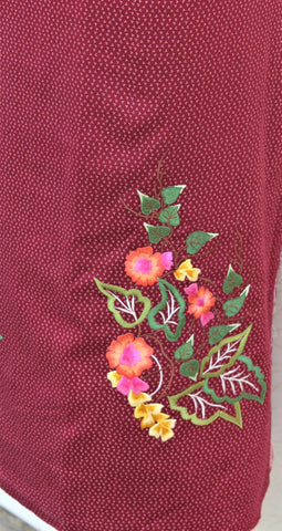 Maroon Full Suit With Chanderi Kota Tie Dye Dupatta