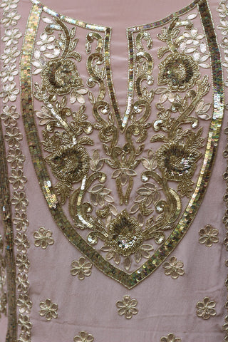 Rose Gold Full Suit With Same Colour Dupatta
