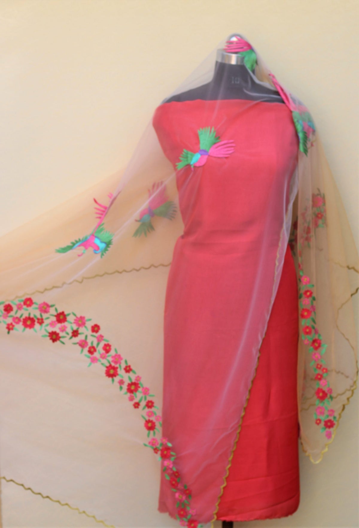 Tie and Dye Net Dupatta