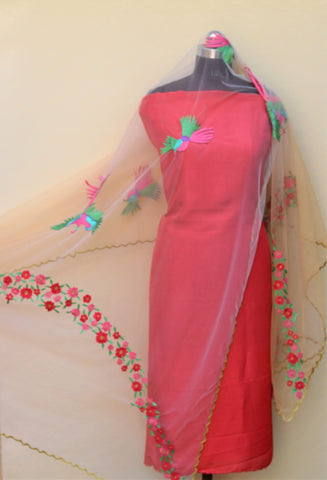 Tie and Dye Net Dupatta