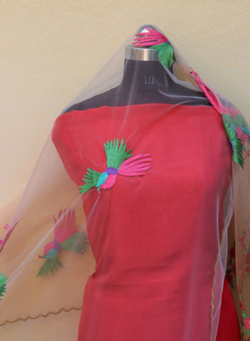 Tie and Dye Net Dupatta