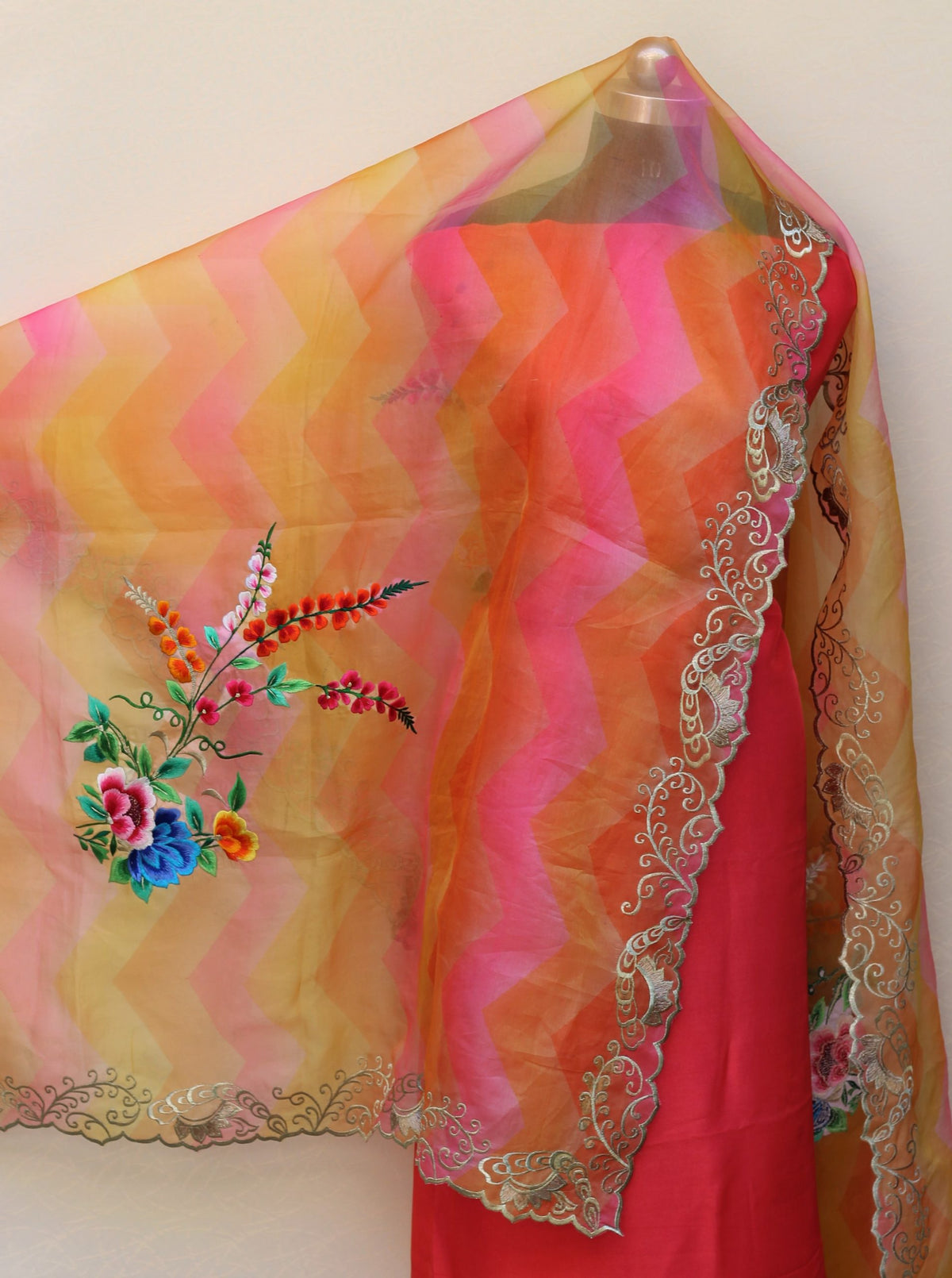 Tie and Dye Organza Dupatta