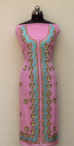Pink Full Suit With Same Colour Dupatta