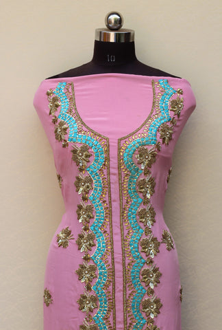 Pink Full Suit With Same Colour Dupatta