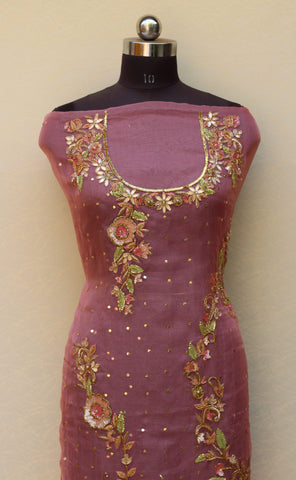 Peach Full Suit With Same Colour Dupatta