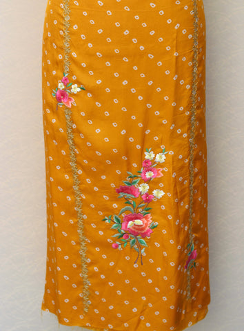 Mustard Full Suit With Tie and Dye Dupatta