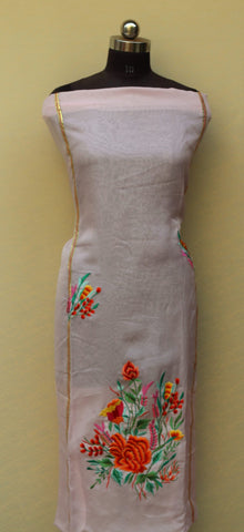 Light Pink Full Suit With Tabbi Silk Tie Dye Dupatta