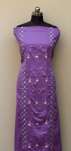Purple Full Suit With Chanderi Kota Tie Dye Dupatta