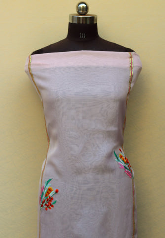 Baby Pink Full Suit With Tabbi Silk Tie Dye Dupatta