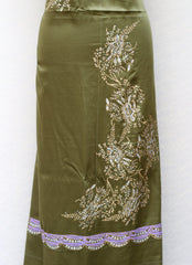 Mehndi Green Full Suit With Tabbi Silk Printed Dupatta